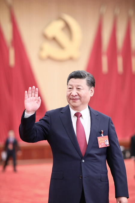 9、党的十九大隆重举行,确立习近平新时代中国特色社会主义思想为党的行动指南