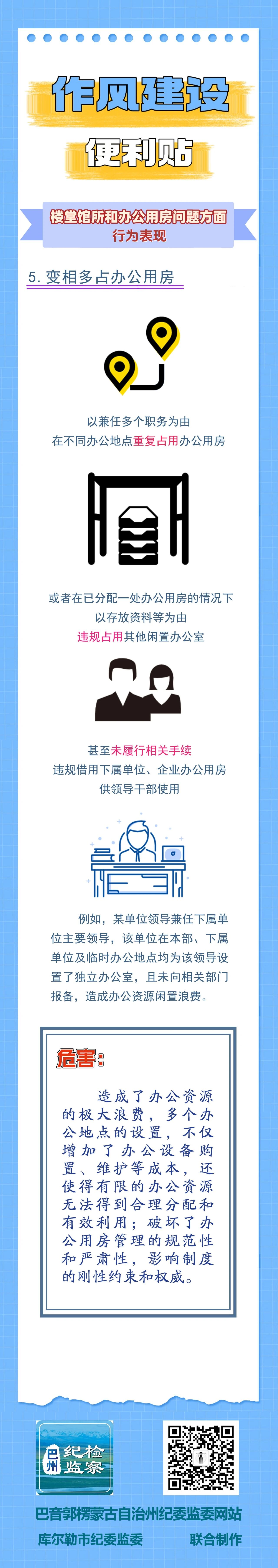 作风建设便利贴丨楼堂馆所和办公用房问题方面行为表现⑤